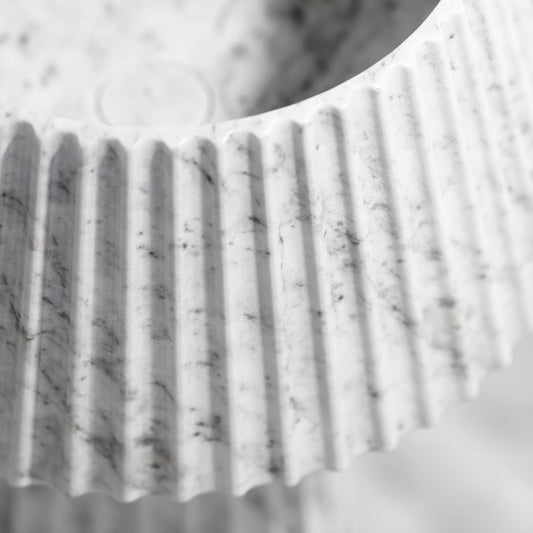 Lamp Carrara Marble Pedestal Basin 500mm