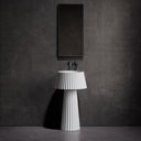 Lamp Matte White Stone Pedestal Basin