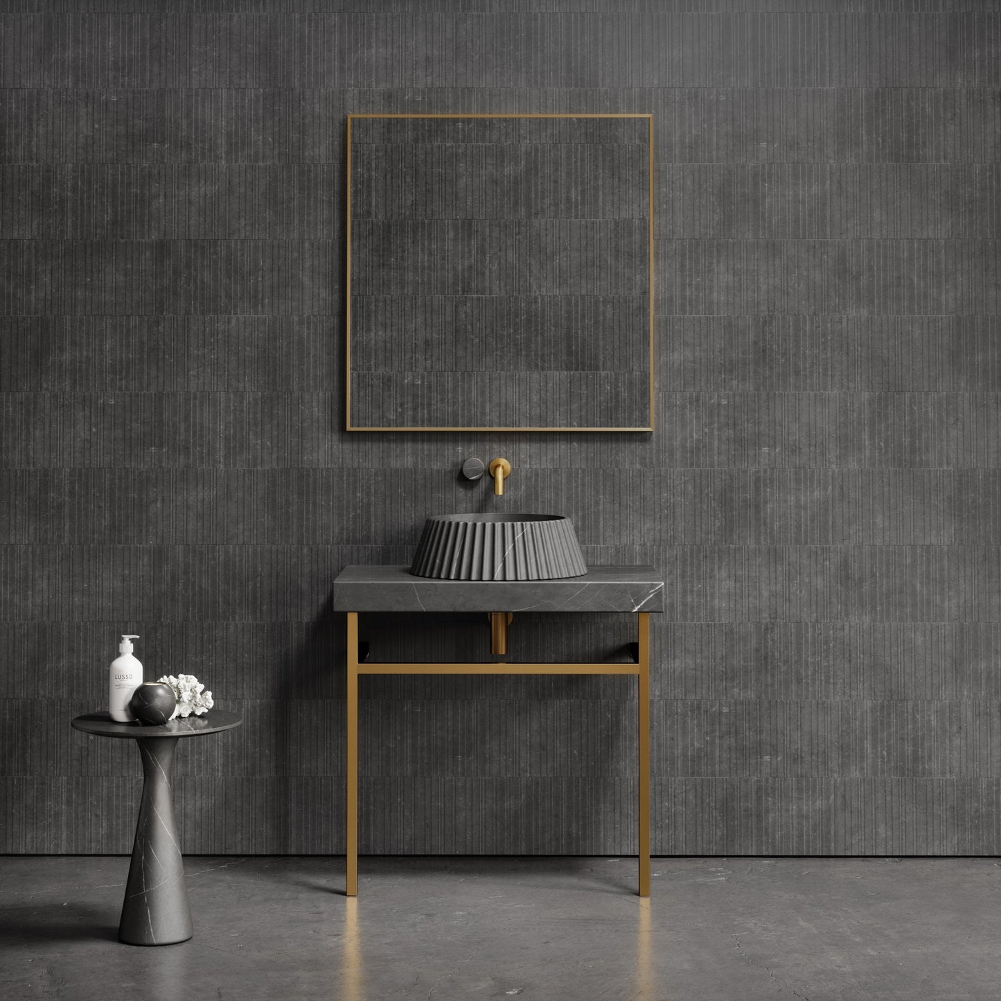 Lamp Pietra Grey Marble Countertop Basin 450mm