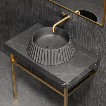 Lamp Pietra Grey Marble Countertop Basin 450mm