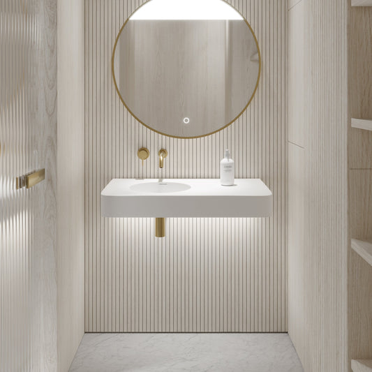 Lanosa Wall Hung Stone Basin 800mm
