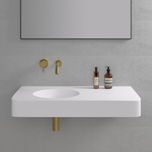 Lanosa Wall Hung Stone Basin 800mm