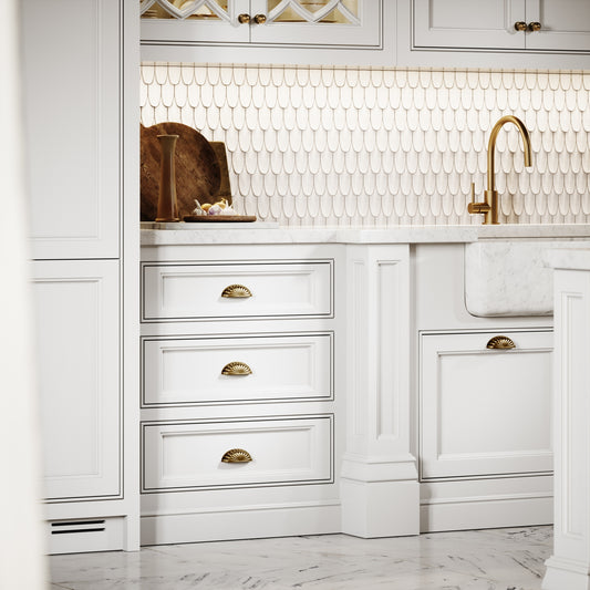 Latchford Brushed Gold Cup Handle