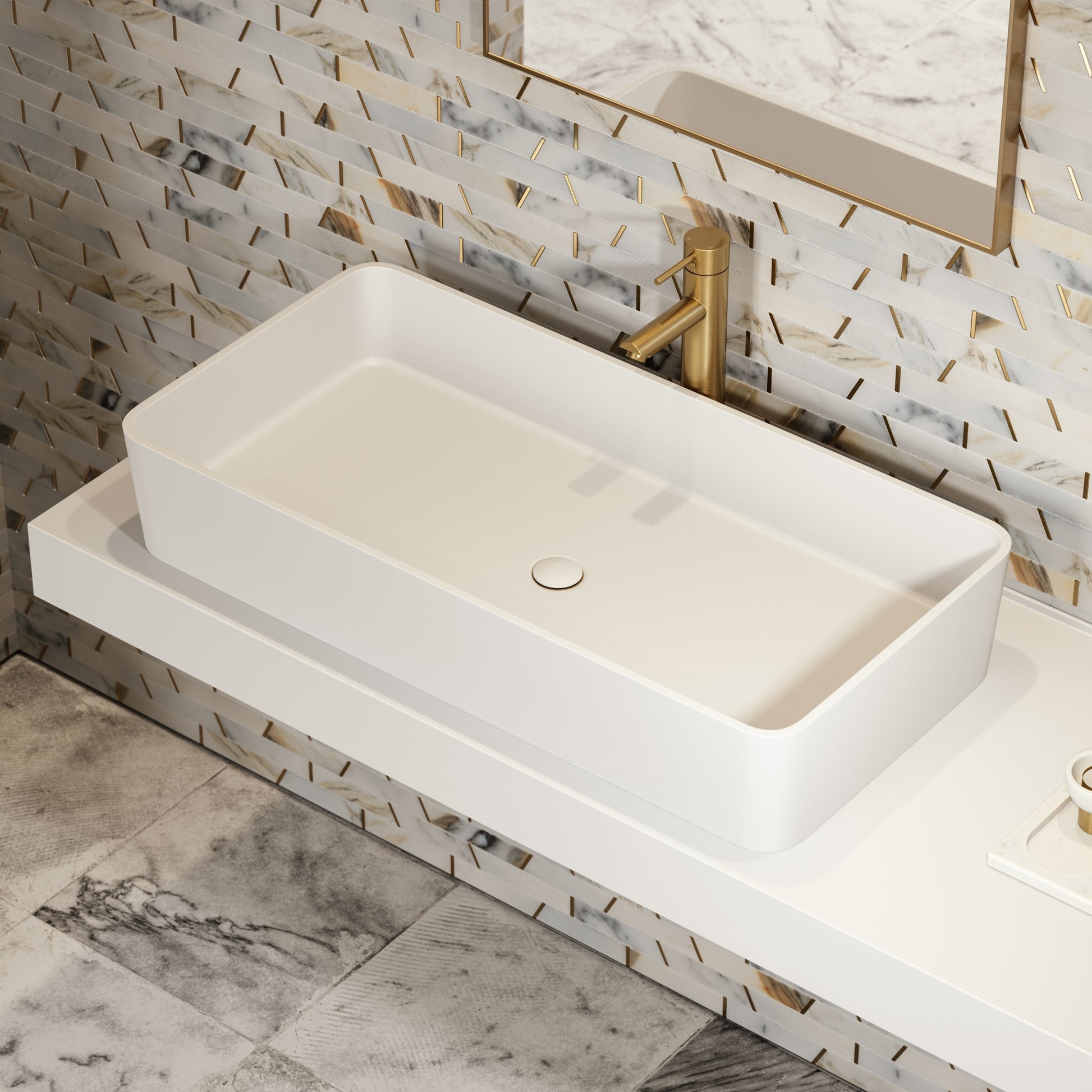 Lauro Countertop Stone Basin 800mm