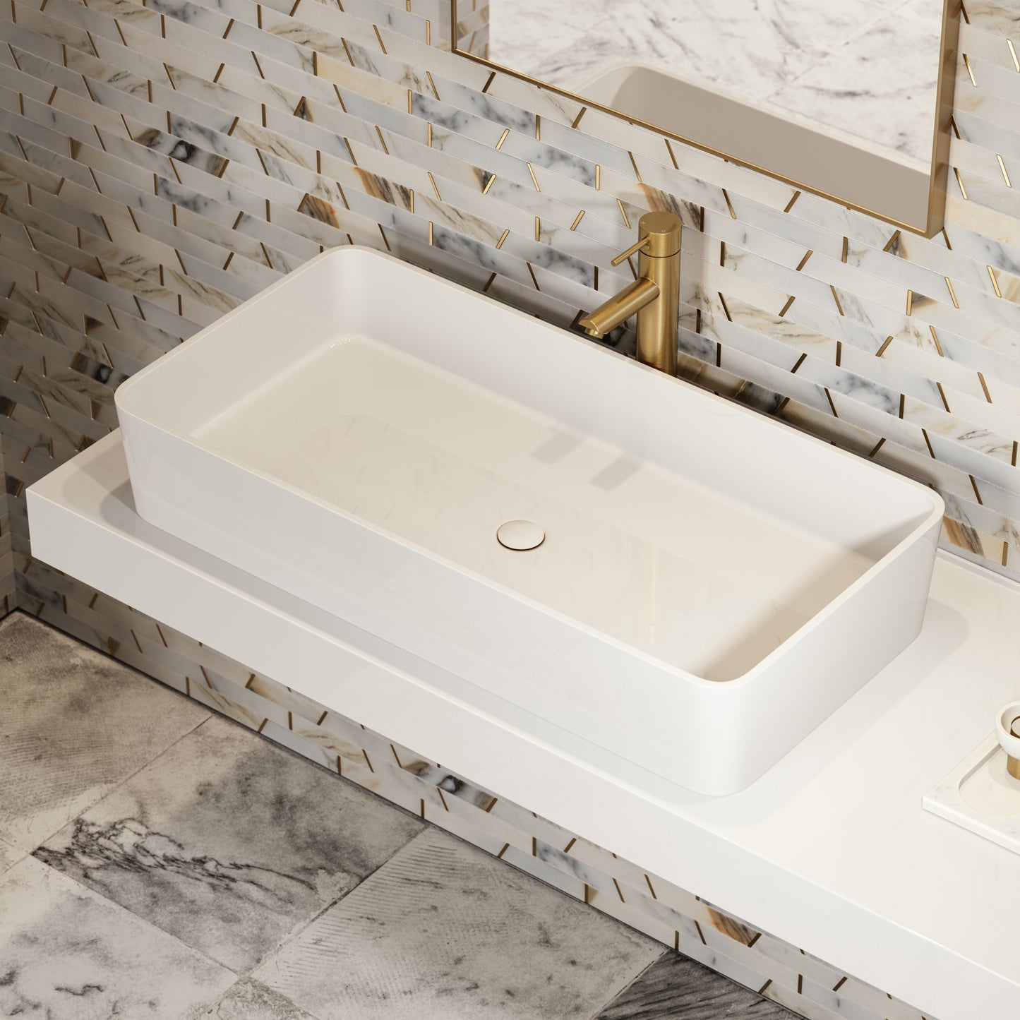 Lauro Countertop Stone Basin 800mm