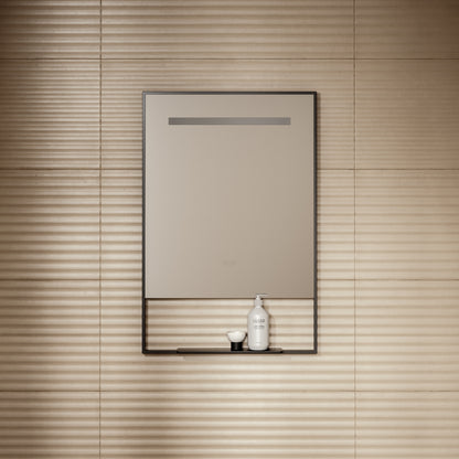 Levante Matte Black Mirror With Natural White LED light and Demister 600mm