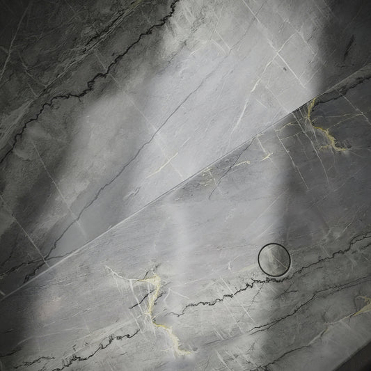 Levitare Amazon Blue Marble Ultra Thin Wall Mounted Basin 1200mm (Centre Waste)