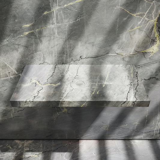 Levitare Amazon Blue Marble Ultra Thin Wall Mounted Basin 800mm