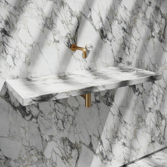Levitare Arabescato Marble Ultra Thin Wall Mounted Basin 1000mm