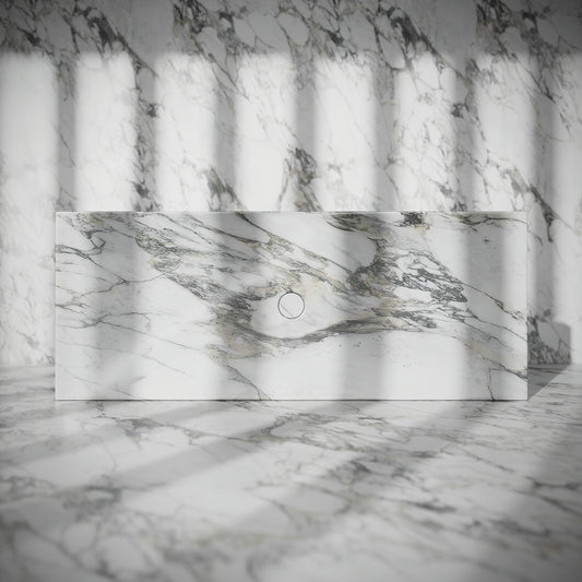 Levitare Arabescato Marble Ultra Thin Wall Mounted Basin 1000mm