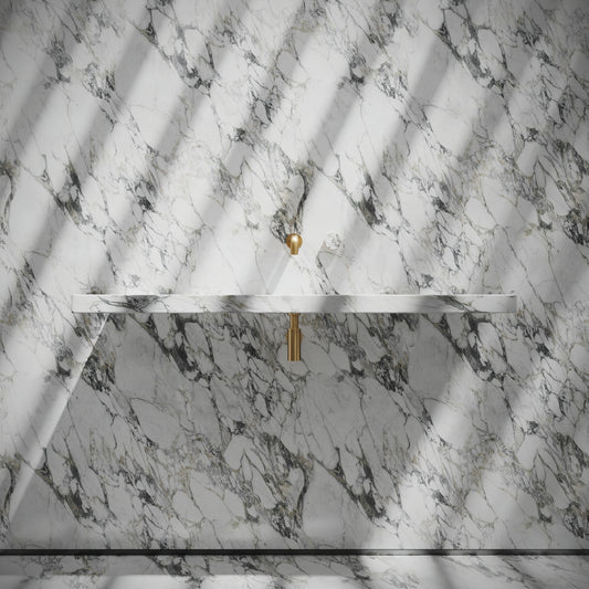 Levitare Arabescato Marble Ultra Thin Wall Mounted Basin 1200mm (Centre Waste)