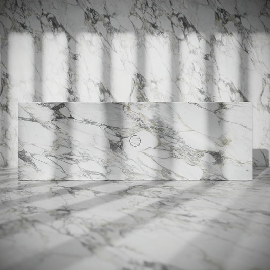 Levitare Arabescato Marble Ultra Thin Wall Mounted Basin 1200mm (Centre Waste)
