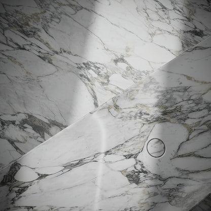 Levitare Arabescato Marble Ultra Thin Wall Mounted Basin 1200mm (Centre Waste)