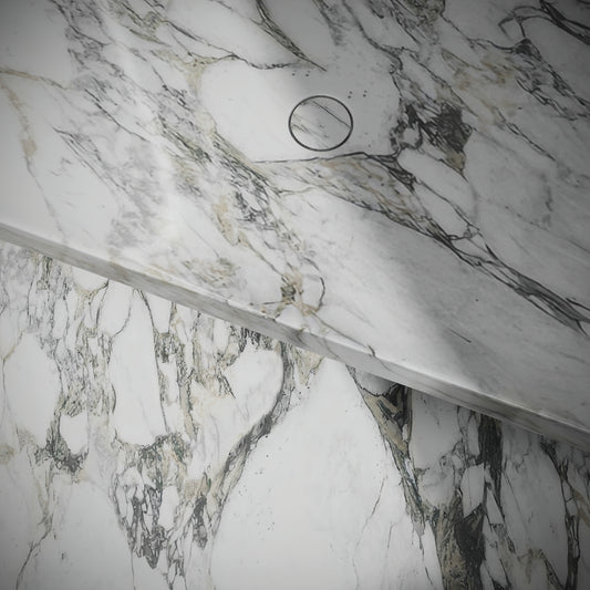 Levitare Arabescato Marble Ultra Thin Wall Mounted Basin 1200mm (Centre Waste)