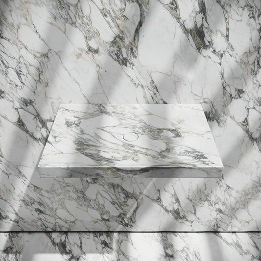 Levitare Arabescato Marble Ultra Thin Wall Mounted Basin 800mm