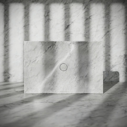 Levitare Carrara Marble Ultra Thin Wall Hung Basin 600mm