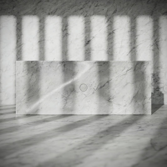 Levitare Carrara Marble Ultra Thin Wall Mounted Basin 1000mm