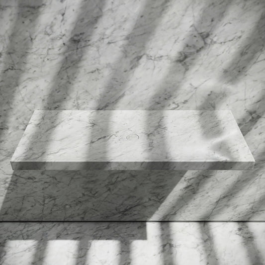 Levitare Carrara Marble Ultra Thin Wall Mounted Basin 1000mm