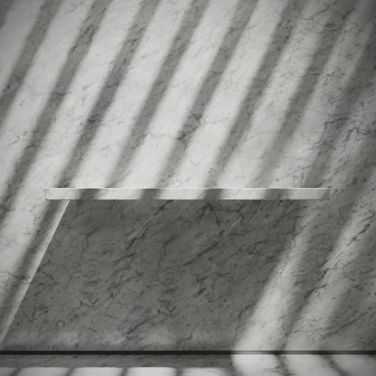 Levitare Carrara Marble Ultra Thin Wall Mounted Basin 1200mm (Centre Waste)