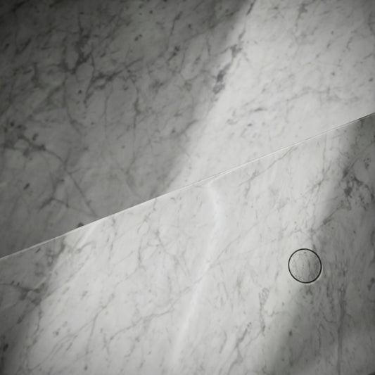 Levitare Carrara Marble Ultra Thin Wall Mounted Basin 1200mm (Centre Waste)