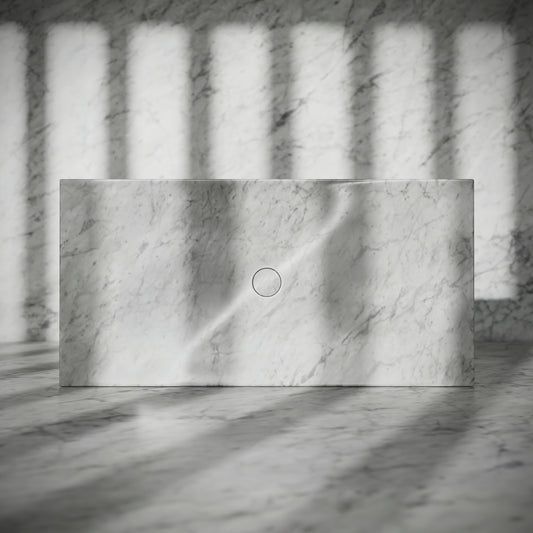 Levitare Carrara Marble Ultra Thin Wall Mounted Basin 800mm