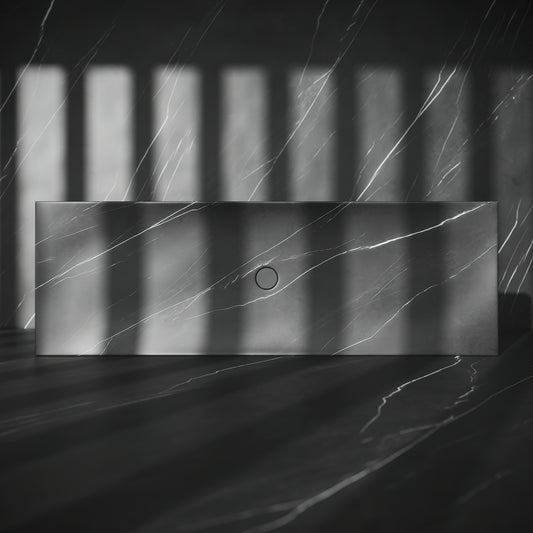 Levitare Grey Pietra Marble Ultra Thin Wall Mounted Basin 1200mm (Centre Waste)