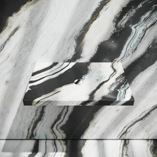 Levitare Panda Marble Ultra Thin Wall Hung Basin 600mm