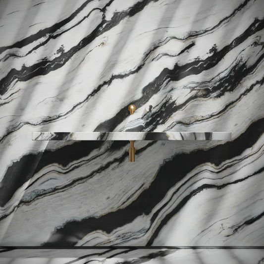 Levitare Panda Marble Ultra Thin Wall Mounted Basin 1200mm (Centre Waste)