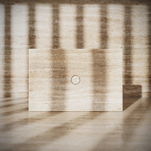 Levitare Travertine Marble Ultra Thin Wall Hung Basin 600mm