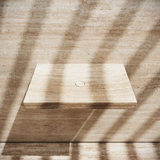 Levitare Travertine Marble Ultra Thin Wall Hung Basin 600mm