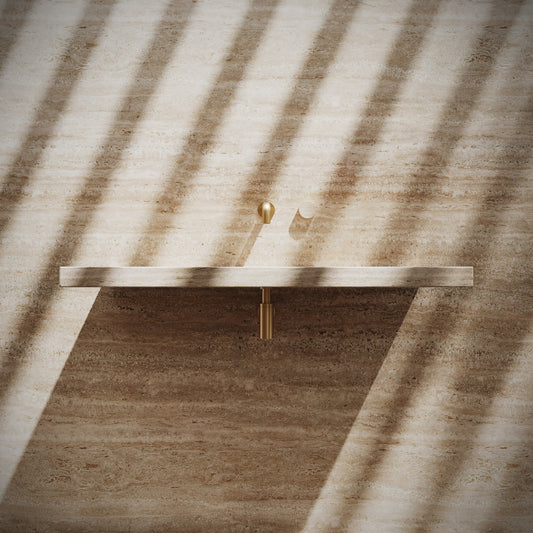 Levitare Travertine Marble Ultra Thin Wall Mounted Basin 1000mm