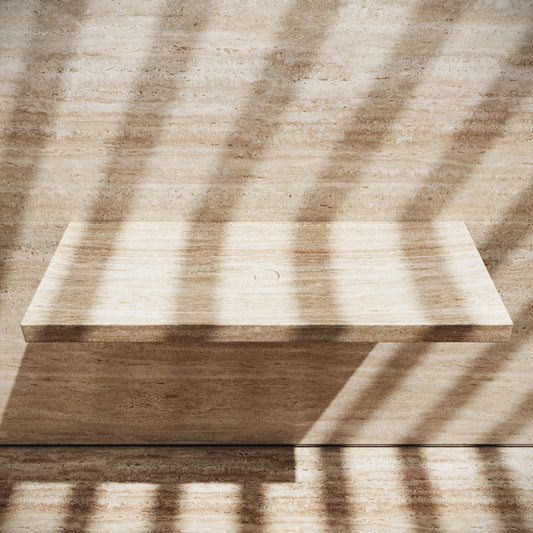 Levitare Travertine Marble Ultra Thin Wall Mounted Basin 1000mm