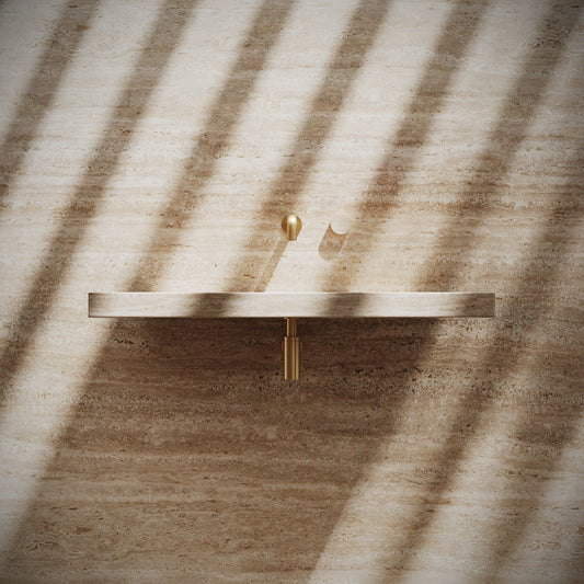 Levitare Travertine Marble Ultra Thin Wall Mounted Basin 800mm