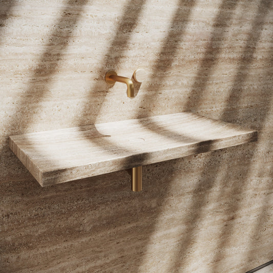 Levitare Travertine Marble Ultra Thin Wall Mounted Basin 800mm