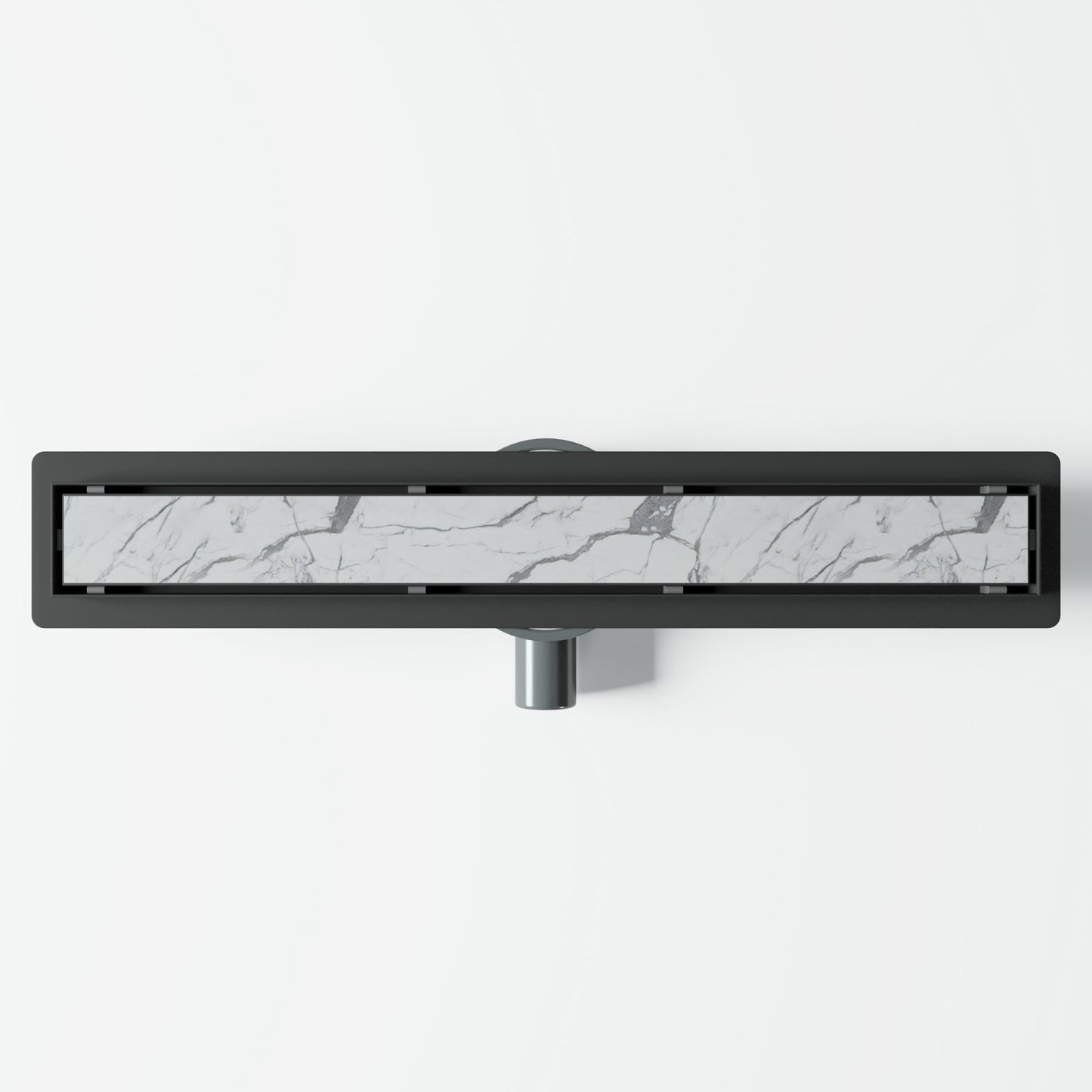 Linear Matte Black Tileable Wetroom Waste Kit