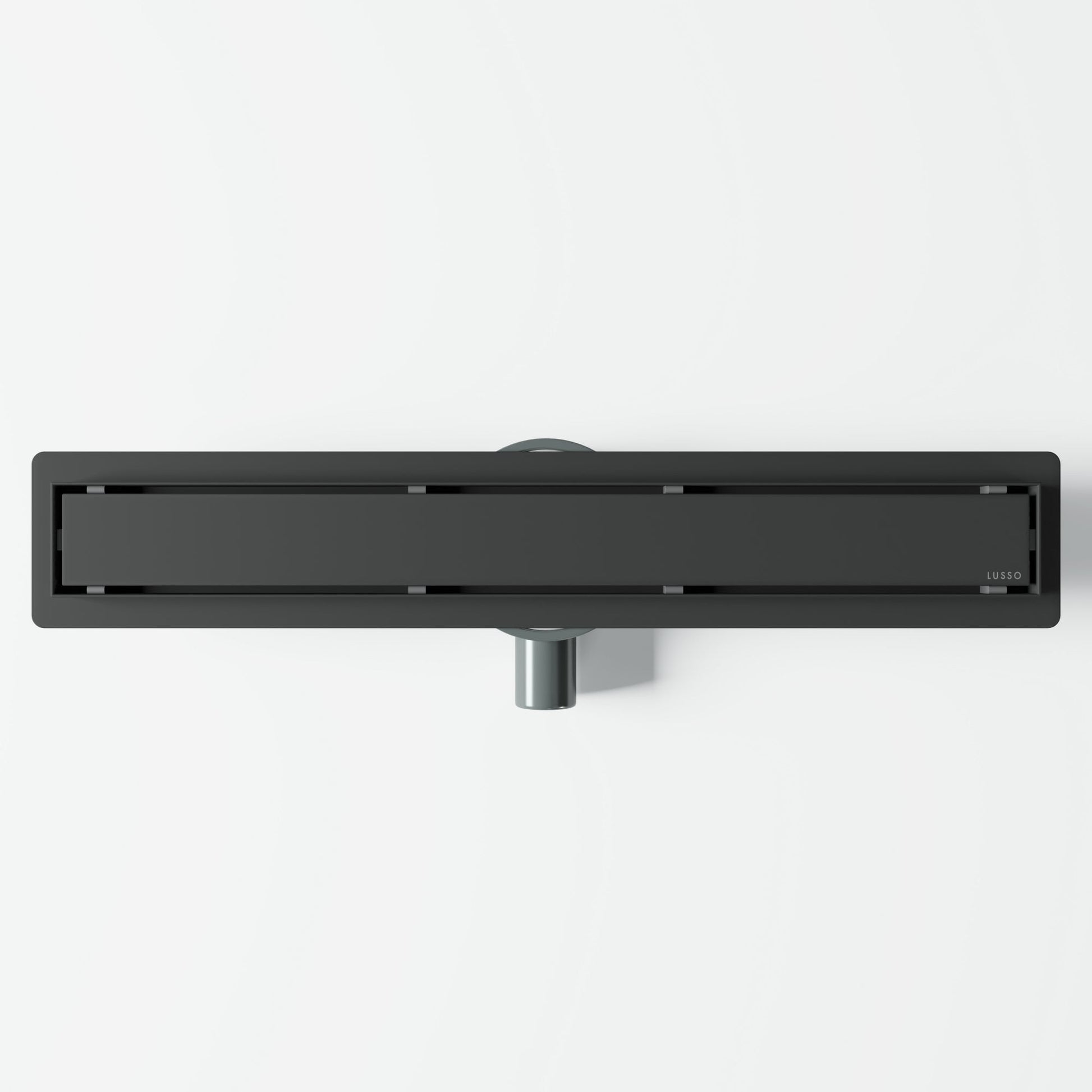 Linear Matte Black Tileable Wetroom Waste Kit