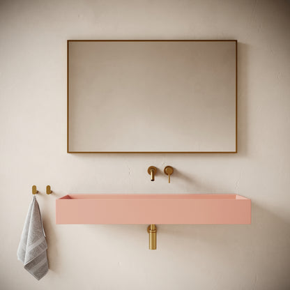 Lineare Blush Concrete Wall Hung Basin 1200mm