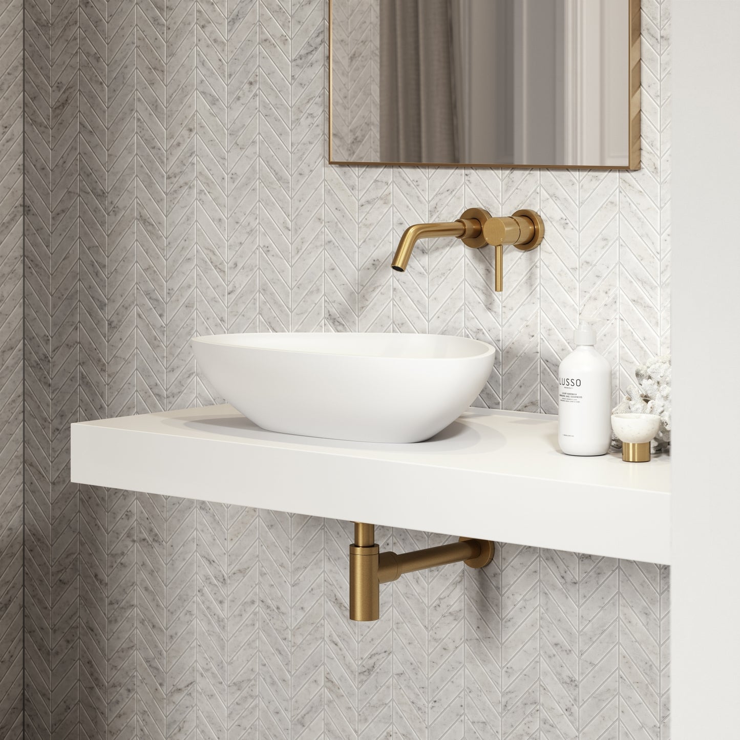 Lissoni Countertop Stone Basin 585mm