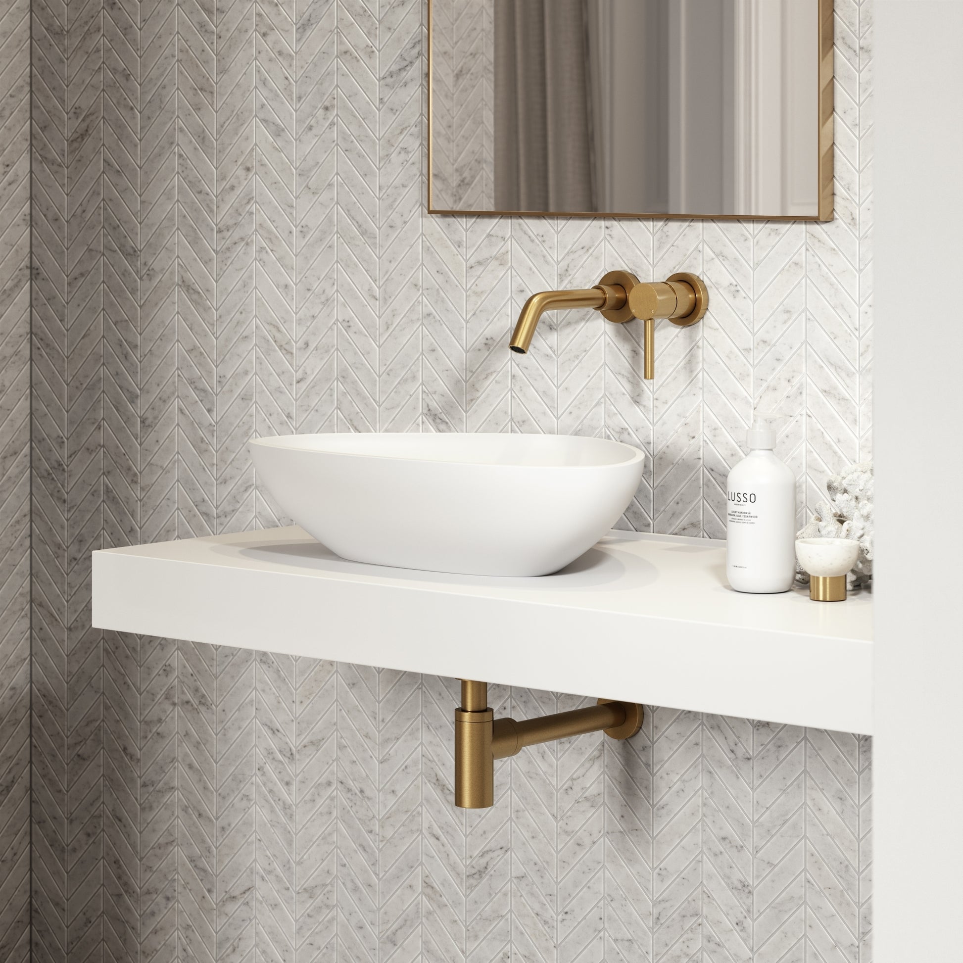 Lissoni Countertop Stone Basin 585mm