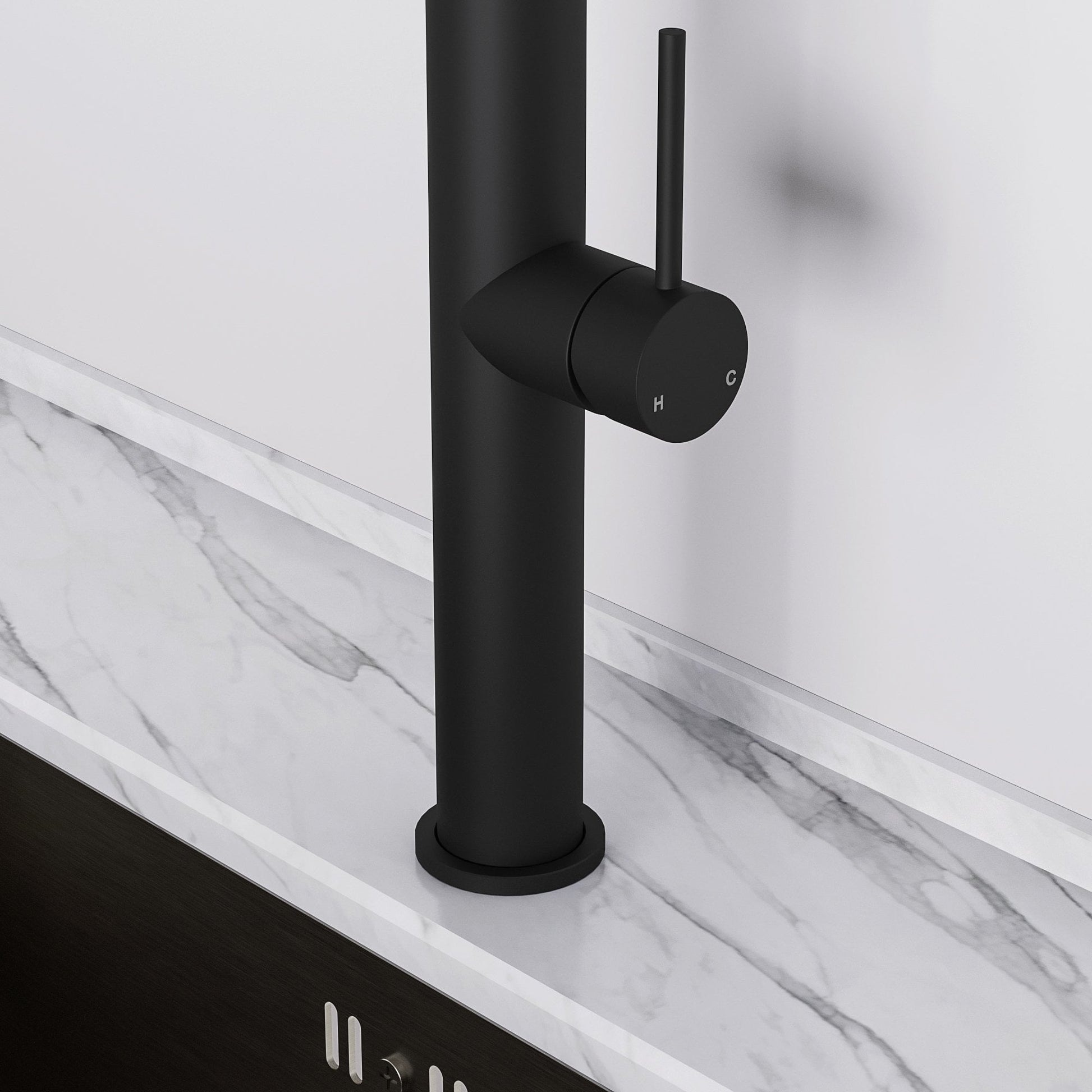 Livello Matte Black Pull Out Kitchen Mixer Tap