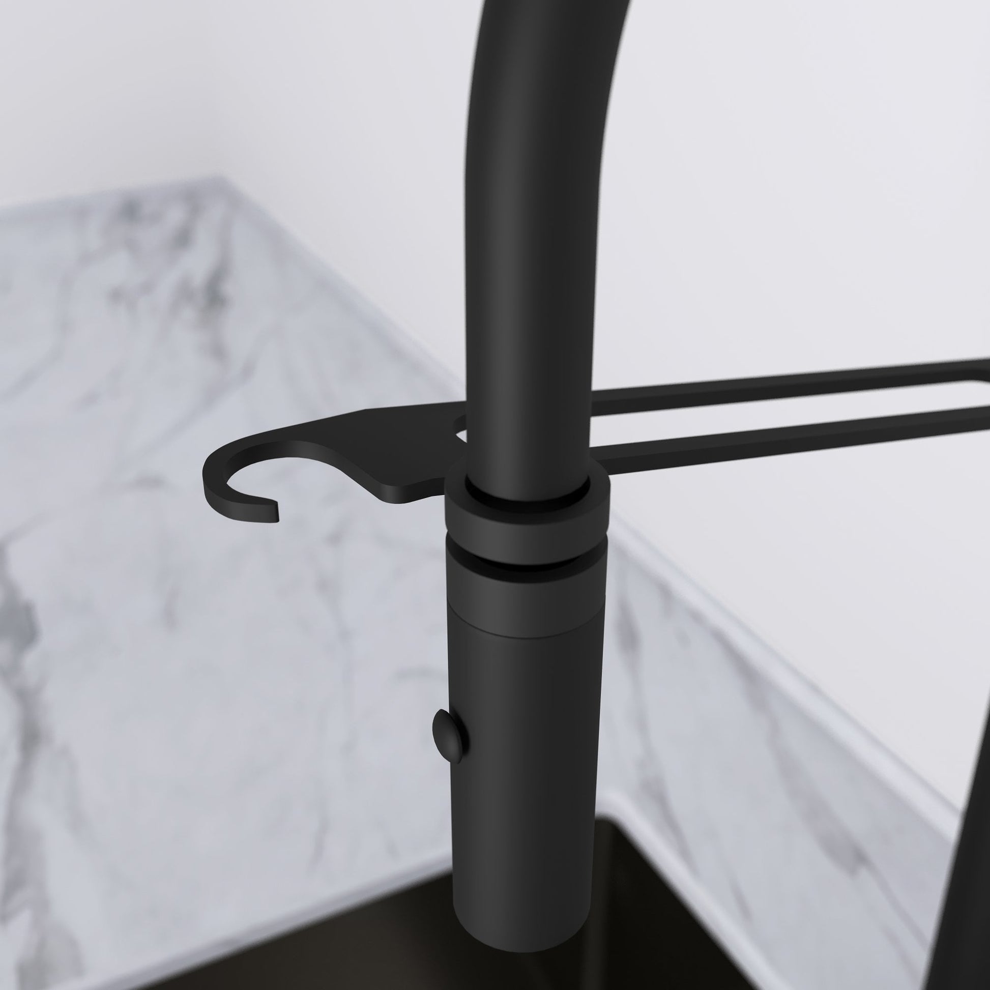 Livello Matte Black Pull Out Kitchen Mixer Tap