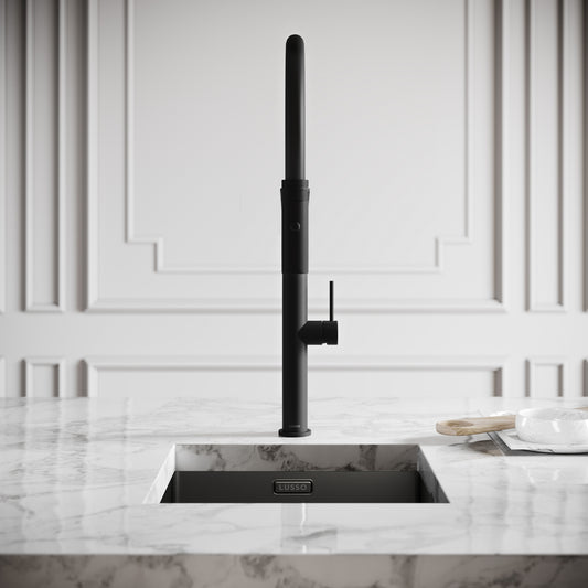 Livello Matte Black Pull Out Kitchen Mixer Tap