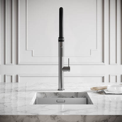 Livello Pull Out Kitchen Tap & Vello Undermount Sink In Stainless