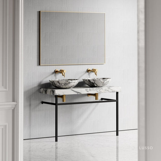 Lomazzo Arabescato Marble Countertop Vanity Unit 1200mm