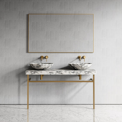 Lomazzo Arabescato Marble Countertop Vanity Unit 1400mm