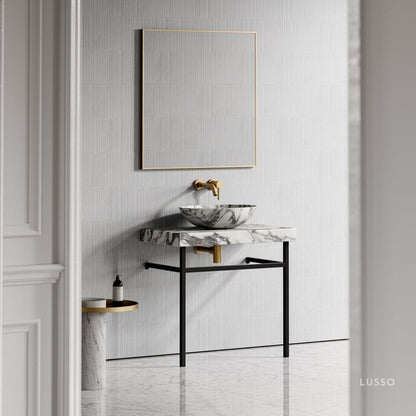 Lomazzo Arabescato Marble Countertop Vanity Unit 800mm