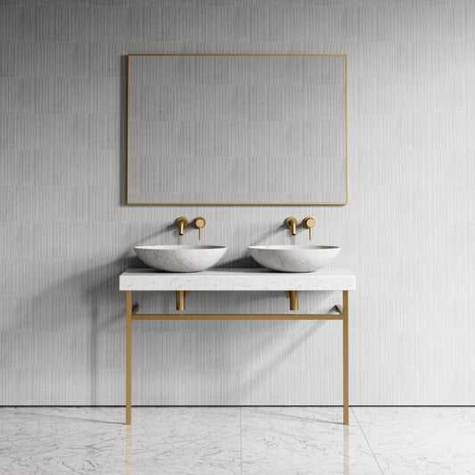 Lomazzo Carrara Marble Countertop Vanity Unit 1200mm