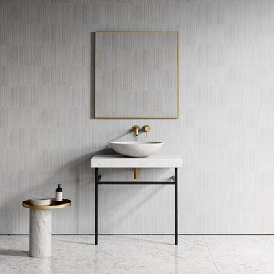 Lomazzo Carrara Marble Countertop Vanity Unit 800mm