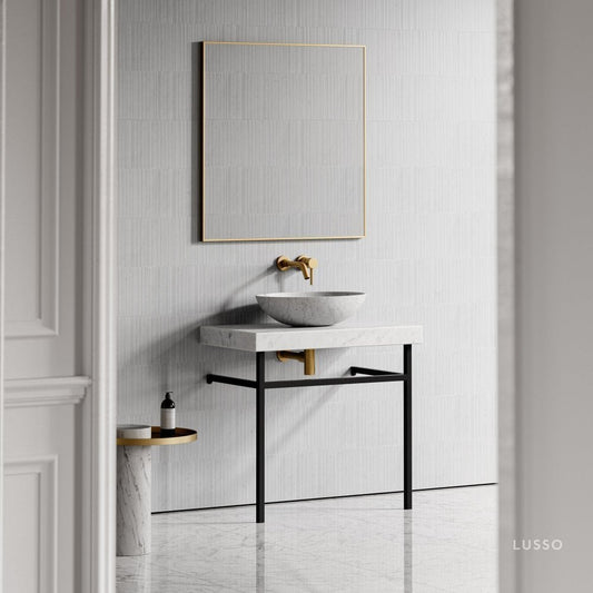 Lomazzo Carrara Marble Countertop Vanity Unit 800mm