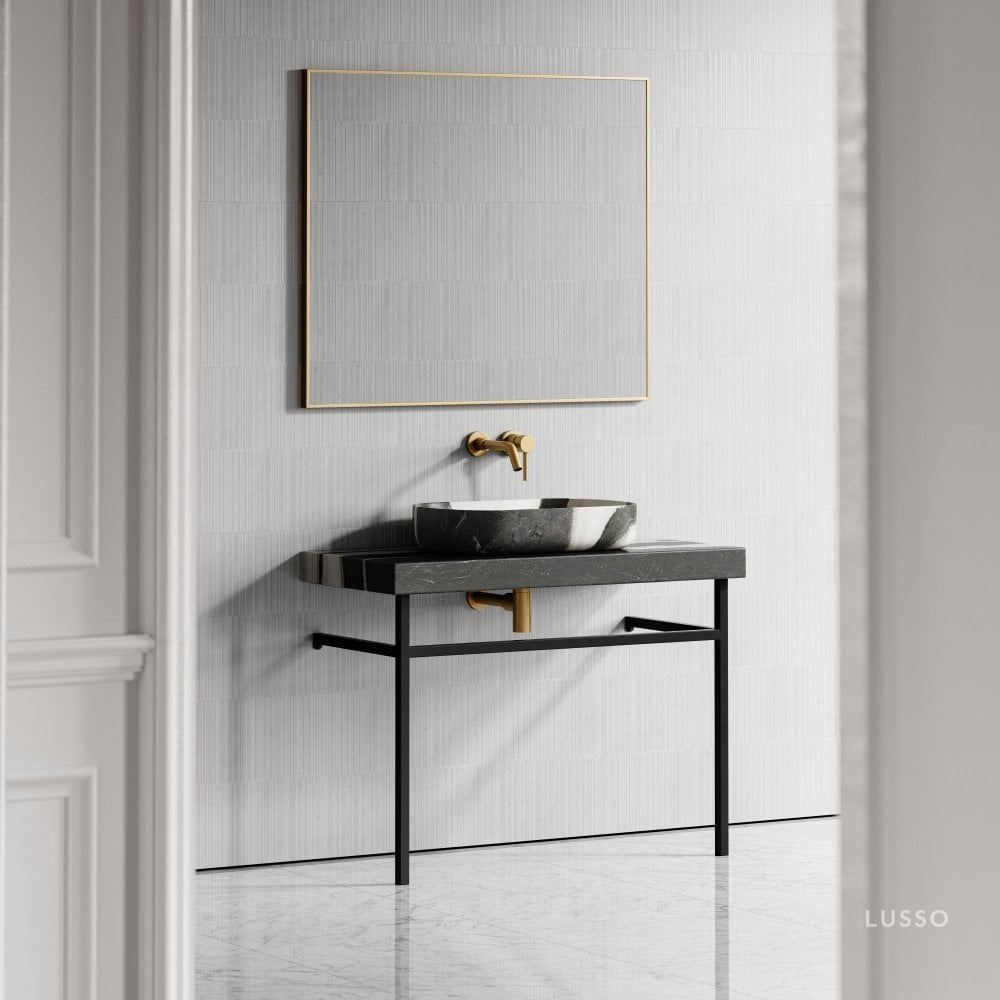 Lomazzo Panda Marble Countertop Vanity Unit 1000mm